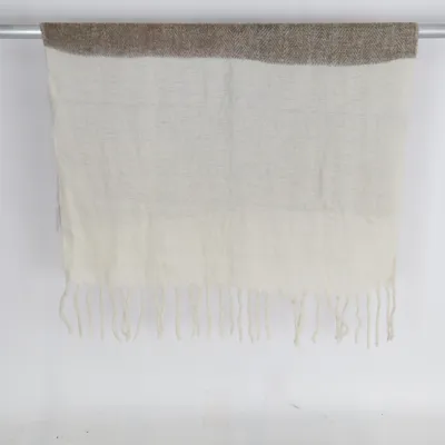 Couverture (Beige) de Kosta Linnewäfveri Acrylique, Laine