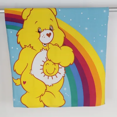 Filt (Gul, Blå, Flerfärgad) från Care Bears Polyester