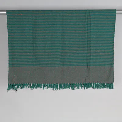 Pläd (Grön, Flerfärgad) från Flying Tiger Akryl, Bomull, Polyester, Viskos