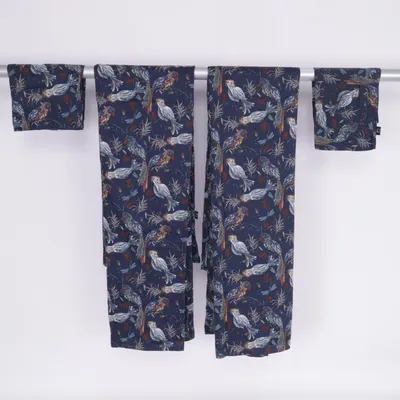 Bed set (Blue, Multicolored) Cotton
