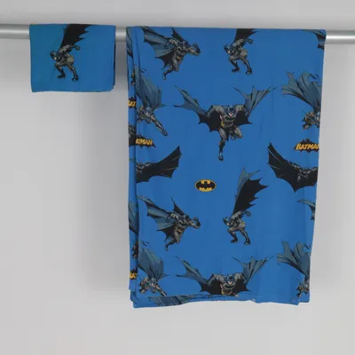 Bäddset (Blå, Flerfärgad) från Batman
