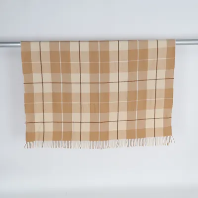 Pläd (Beige, Vit, Brun)