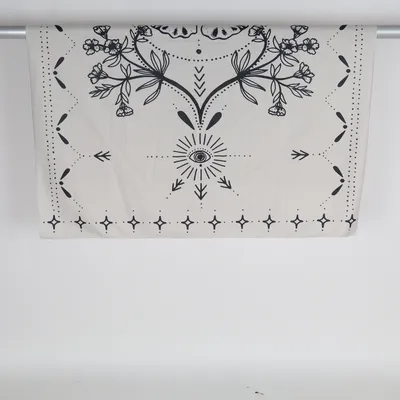 Bordsduk (Beige, Svart) Polyester