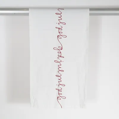 Chemin de table (Blanc, Rouge) de Serholt Coton