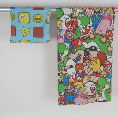 Bäddset (Blå, Gul, Brun, Grön) från Super Mario Polyester
