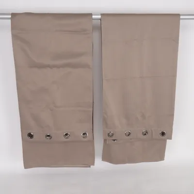 Ringgordijnen (Grijs) Polyester