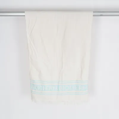 Beach towel (White, Blue) from Biotherm Cotton