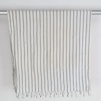 Beach towel (White, Gray) from H&M Home Cotton