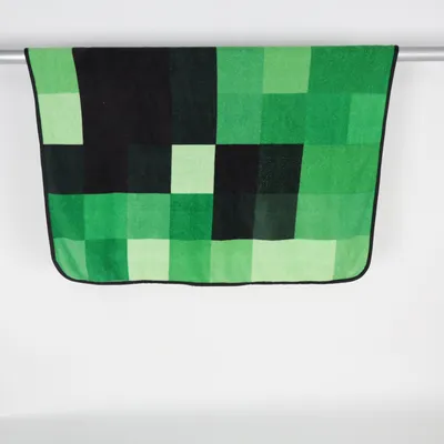 Filt (Grön, Svart) från Minecraft Polyester