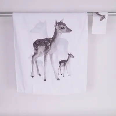 Bäddset (Vit, Grå) från Hemtex Bomull