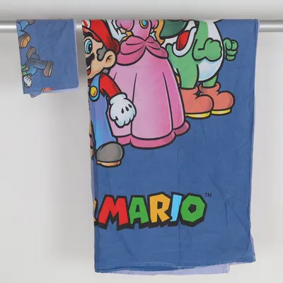 Bäddset (Blå, Flerfärgad) från Super Mario Bomull
