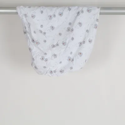 Fitted sheet (White, Gray) from NG Baby Organic cotton