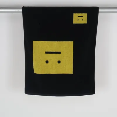 Badehåndklæde (Sort, Gul) fra Acne Studios Bomuld
