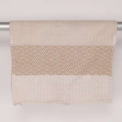 Vävd matta (Beige, Vit)