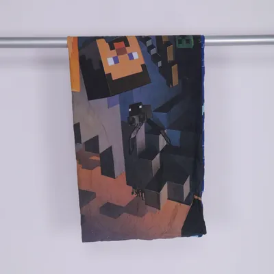 Påslakan (Blå, Brun, Grön) från Minecraft Bomull