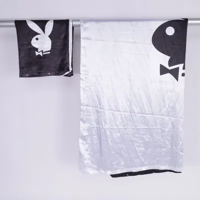 Bed set (White, Black) from Playboy Polyester