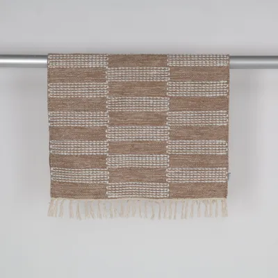 Vävd matta (Beige, Vit) från Urban Bomull