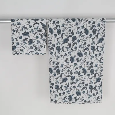 Parure de lit (Blanc, Bleu) de IKEA Coton