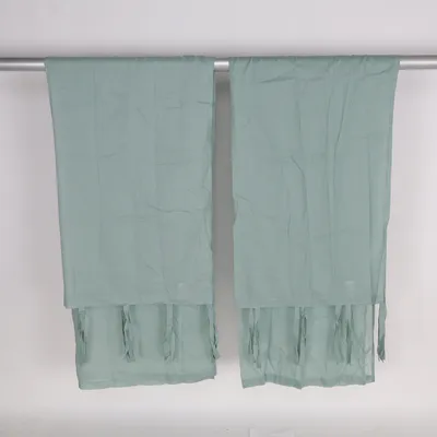Gardin med loops (Grøn) fra Ellos Bomuld