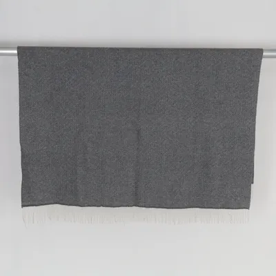 Plaid (Gray, White) from Kosta Linnewäfveri Acrylic, Cashmere, Polyester, Wool