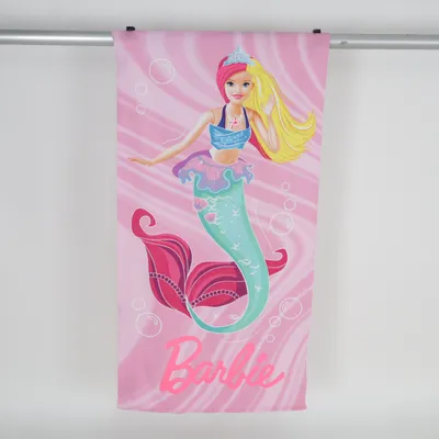 Beach towel (Pink, Multicolored) from Mattel Polyester