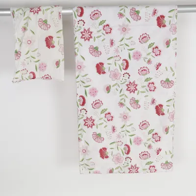 Bed set (White, Red, Green) from Living by Hemtex Cotton
