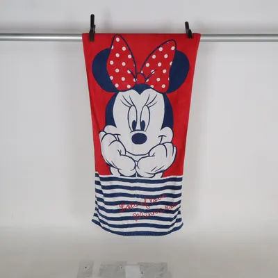 Strandhandduk (Blå, Vit, Röd) från Disney