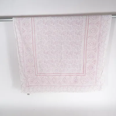Bordsduk (Vit, Rosa) från Jennika Bomull
