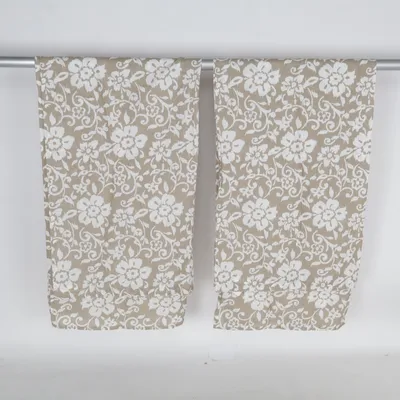 Gordijn aan roede (Beige, Wit, Meerkleurig) van IKEA Katoen
