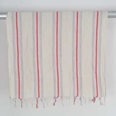 Serviette de plage (Beige, Rouge, Bleu) de My Little Box Coton