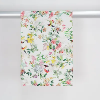 Table runner (White, Multicolored) from Sander Polyester