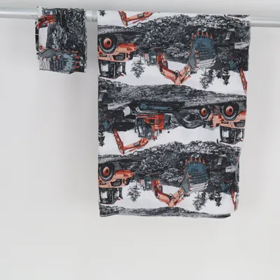 Parure de lit (Blanc, Gris, Orange) de Borganäs Coton