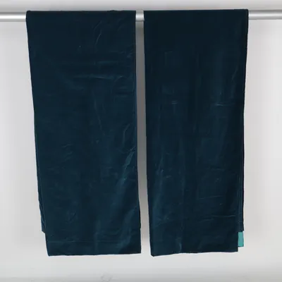 Rod pocket curtain (Blue) from Jotex Cotton