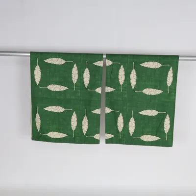 Rideau plissé (Vert, Beige) de Mairo