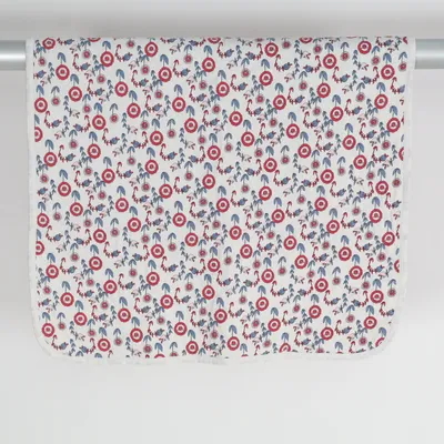 Couverture de bébé (Blanc, Rouge, Bleu) de Mini Rodini Coton