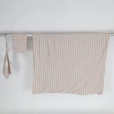 Bäddset (Beige, Blå) från Ellos Home Bomull