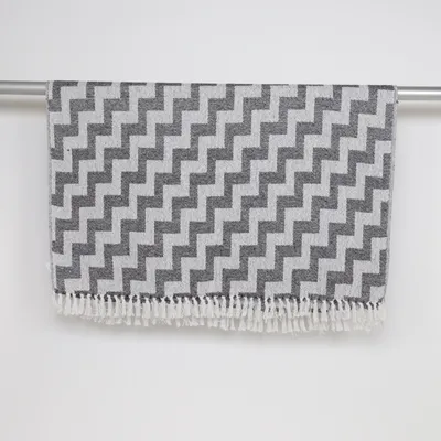 Pläd (Vit, Svart) från Tinn Bomull