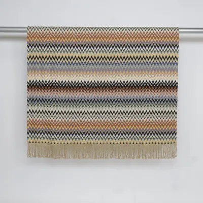 Pläd (Vit, Flerfärgad) från Missoni Home Bomull, Polyester, Viskos