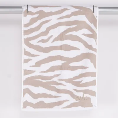Handduk (Towel Zebra, Light Beige) från Wilma & Louise Bomull