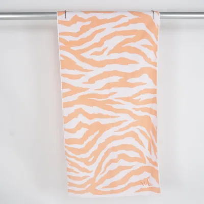 Badlakan (Towel Zebra, Coral) från Wilma & Louise Bomull