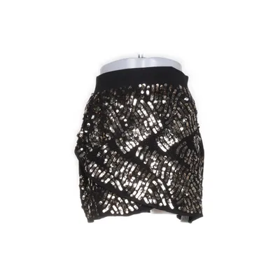 Wikkelrok (Zwart, Goud) van Zara Viscose