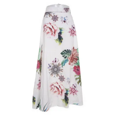 Maxi skirt (White, Multicolored) from Zuiki Polyester