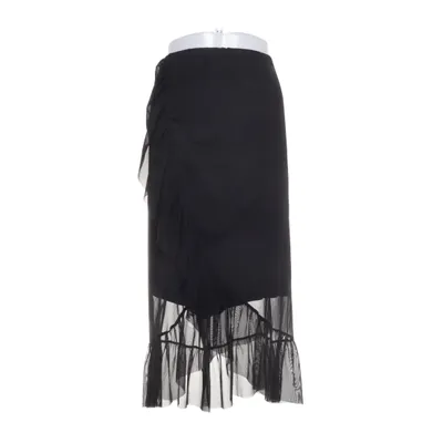 Slå om-nederdel (Sort) fra Zizzi Elastan, Polyester, Viscose