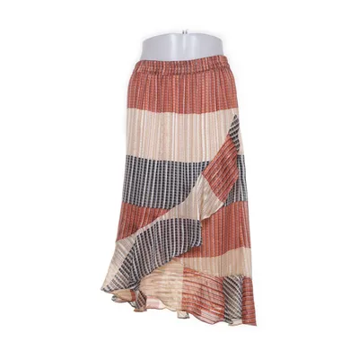 Rok (Oranje, Meerkleurig) van Second Female Polyester, Viscose
