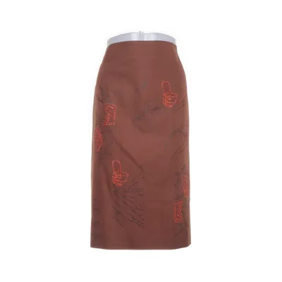 Kjol (Brun, Flerfärgad) från Alberta Ferretti Silke