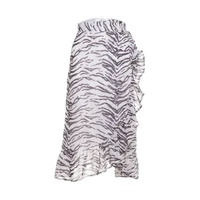 Omlottkjol (Vit, Flerfärgad) från Bik Bok Polyester