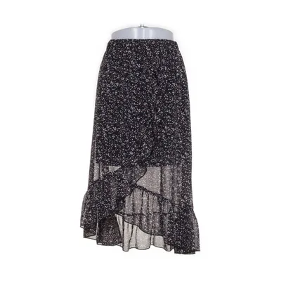 Wrap skirt (Black, Multicolored) from Papillonne Elastane, Polyester