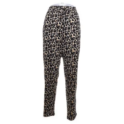Broek (Zwart, Beige) van Hema Elastaan, Viscose