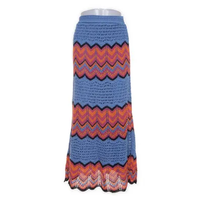 Maxi rok (Blauw, Meerkleurig) van Zara Polyester