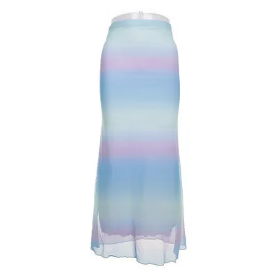 Maxi skirt (Turquoise, Multicolored) from NA-KD Elastane, Polyester